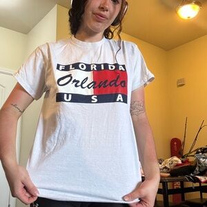 Gildan White Orlando Graphic Tee